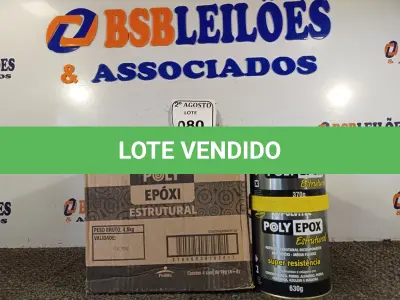 LOTE 080 - 04 ADESIVOS POLYEPOX 630G CADA. (NO ESTADO) ATENÇÃO! FAZER A VISITAÇÃO ANTES DE ARREMATAR, NÃO SABEMOS SE FUNCIONA. LEILÃO NÃO TEM GARANTIA E NEM DEVOLUÇÃO, SUJEITO A POSSÍVEIS AVARIAS VISÍVEIS/OCULTAS E/OU AUSÊNCIA DE COMPONENTES.