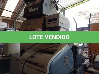 LOTE 162 - 06 IMPRESSORAS MARCAS E MODELOS DIVERSOS, 01 APARELHO DE FAX, 02 IMPRESSORAS DE ETIQUETAS E 01 TONNER AVULSO. (NO ESTADO) ATENÇÃO! FAZER A VISITAÇÃO ANTES DE ARREMATAR, NÃO SABEMOS SE FUNCIONA. LEILÃO NÃO TEM GARANTIA E NEM DEVOLUÇÃO, SUJEITO A POSSÍVEIS AVARIAS VISÍVEIS/OCULTAS E/OU AUSÊNCIA DE COMPONENTES.