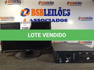 LOTE 200 - 01 MONITOR LG, 01 CPU ITAUTEC (NO ESTADO) ATENÇÃO! FAZER A VISITAÇÃO ANTES DE ARREMATAR, NÃO SABEMOS SE FUNCIONA. LEILÃO NÃO TEM GARANTIA E NEM DEVOLUÇÃO, SUJEITO A POSSÍVEIS AVARIAS VISÍVEIS/OCULTAS E/OU AUSÊNCIA DE COMPONENTES.