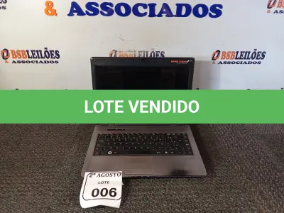 LOTE 006 - 01 NOTEBOOK STI COMPUTER IS 1414 SEM FONTE. (NO ESTADO) ATENÇÃO! FAZER A VISITAÇÃO ANTES DE ARREMATAR, NÃO SABEMOS SE FUNCIONA. LEILÃO NÃO TEM GARANTIA E NEM DEVOLUÇÃO, SUJEITO A POSSÍVEIS AVARIAS VISÍVEIS/OCULTAS E/OU AUSÊNCIA DE COMPONENTES.