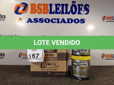 LOTE 167 - 04 ADESIVOS POLYEPOX 630G CADA. (NO ESTADO) ATENÇÃO! FAZER A VISITAÇÃO ANTES DE ARREMATAR, NÃO SABEMOS SE FUNCIONA. LEILÃO NÃO TEM GARANTIA E NEM DEVOLUÇÃO, SUJEITO A POSSÍVEIS AVARIAS VISÍVEIS/OCULTAS E/OU AUSÊNCIA DE COMPONENTES.