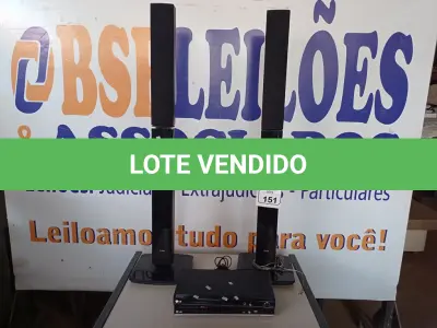 LOTE 151 - 02 CAIXAS DE SOM TIPO TORRE MARCA LG E 02 APARELHOS DE DVD MARCA LG. (NO ESTADO) ATENÇÃO! FAZER A VISITAÇÃO ANTES DE ARREMATAR, NÃO SABEMOS SE FUNCIONA. LEILÃO NÃO TEM GARANTIA E NEM DEVOLUÇÃO, SUJEITO A POSSÍVEIS AVARIAS VISÍVEIS/OCULTAS E/OU AUSÊNCIA DE COMPONENTES.