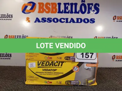 LOTE 157 - 02 VEDACIT ARGAMASSA POLIMÉRICA IMPERMEÁVEL 12KGS CADA. (NO ESTADO) ATENÇÃO! FAZER A VISITAÇÃO ANTES DE ARREMATAR, NÃO SABEMOS SE FUNCIONA. LEILÃO NÃO TEM GARANTIA E NEM DEVOLUÇÃO, SUJEITO A POSSÍVEIS AVARIAS VISÍVEIS/OCULTAS E/OU AUSÊNCIA DE COMPONENTES.