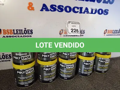LOTE 226 - 05 ADESIVOS POLYEPOX 630G CADA. (NO ESTADO) ATENÇÃO! FAZER A VISITAÇÃO ANTES DE ARREMATAR, NÃO SABEMOS SE FUNCIONA. LEILÃO NÃO TEM GARANTIA E NEM DEVOLUÇÃO, SUJEITO A POSSÍVEIS AVARIAS VISÍVEIS/OCULTAS E/OU AUSÊNCIA DE COMPONENTES.