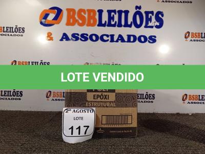 LOTE 117 - 04 ADESIVOS POLYEPOX 630G CADA. (NO ESTADO) ATENÇÃO! FAZER A VISITAÇÃO ANTES DE ARREMATAR, NÃO SABEMOS SE FUNCIONA. LEILÃO NÃO TEM GARANTIA E NEM DEVOLUÇÃO, SUJEITO A POSSÍVEIS AVARIAS VISÍVEIS/OCULTAS E/OU AUSÊNCIA DE COMPONENTES.