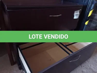 LOTE 214 - 01 ARMÁRIO BAIXO EM MADEIRA COM 2 GAVETAS (OFFICE CABINET).  (NO ESTADO EM QUE SE ENCONTRA. SUJEITO A AVARIAS OCULTAS/VISÍVEIS.) 0000047