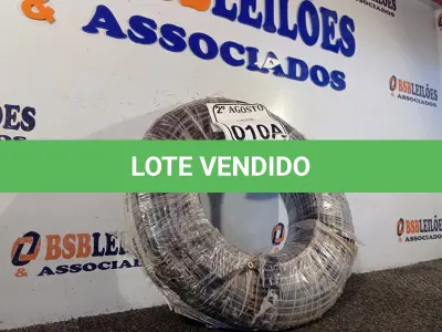 LOTE 010 - 01 ROLO DE FIO FLEXÍVEL 1X10,00MM NA COR PRETA. (NO ESTADO) ATENÇÃO! FAZER A VISITAÇÃO ANTES DE ARREMATAR, NÃO SABEMOS SE FUNCIONA. LEILÃO NÃO TEM GARANTIA E NEM DEVOLUÇÃO, SUJEITO A POSSÍVEIS AVARIAS VISÍVEIS/OCULTAS E/OU AUSÊNCIA DE COMPONENTES.