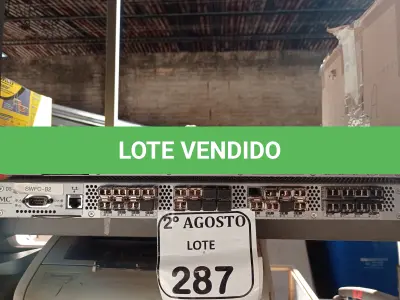 LOTE 287 - 02 SERVIDORES DA MARCA EMC MODELO DS4100B. (NO ESTADO) ATENÇÃO! FAZER A VISITAÇÃO ANTES DE ARREMATAR, NÃO SABEMOS SE FUNCIONA. LEILÃO NÃO TEM GARANTIA E NEM DEVOLUÇÃO, SUJEITO A POSSÍVEIS AVARIAS VISÍVEIS/OCULTAS E/OU AUSÊNCIA DE COMPONENTES.