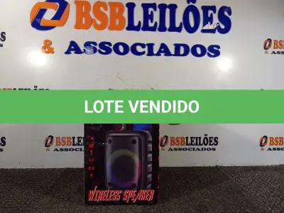 LOTE 020 -  01 CAIXA DE SOM BLUETOOTH 4”. (NO ESTADO) ATENÇÃO! FAZER A VISITAÇÃO ANTES DE ARREMATAR, NÃO SABEMOS SE FUNCIONA. LEILÃO NÃO TEM GARANTIA E NEM DEVOLUÇÃO, SUJEITO A POSSÍVEIS AVARIAS VISÍVEIS/OCULTAS E/OU AUSÊNCIA DE COMPONENTES.