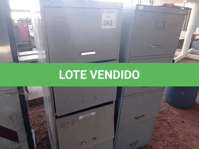 LOTE 363 - 02 ARQUIVOS EM AÇO 4 GAVETAS. (NO ESTADO) ATENÇÃO! FAZER A VISITAÇÃO ANTES DE ARREMATAR, NÃO SABEMOS SE FUNCIONA. LEILÃO NÃO TEM GARANTIA E NEM DEVOLUÇÃO, SUJEITO A POSSÍVEIS AVARIAS VISÍVEIS/OCULTAS E/OU AUSÊNCIA DE COMPONENTES.