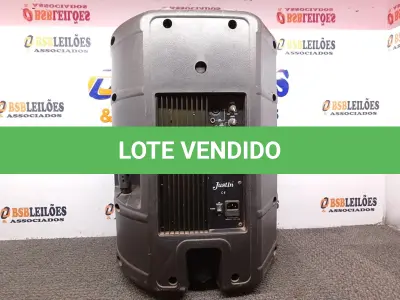 LOTE 143 - 01 CAIXA DE SOM MARCA JUSTIN. (NO ESTADO) ATENÇÃO! FAZER A VISITAÇÃO ANTES DE ARREMATAR, NÃO SABEMOS SE FUNCIONA. LEILÃO NÃO TEM GARANTIA E NEM DEVOLUÇÃO, SUJEITO A POSSÍVEIS AVARIAS VISÍVEIS/OCULTAS E/OU AUSÊNCIA DE COMPONENTES.