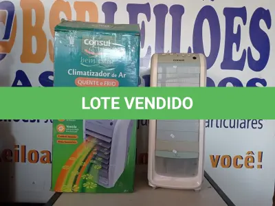 LOTE 047 - 01 CLIMATIZADOR DE AR MARCA CONSUL 110V. (NO ESTADO) ATENÇÃO! FAZER A VISITAÇÃO ANTES DE ARREMATAR, NÃO SABEMOS SE FUNCIONA. LEILÃO NÃO TEM GARANTIA E NEM DEVOLUÇÃO, SUJEITO A POSSÍVEIS AVARIAS VISÍVEIS/OCULTAS E/OU AUSÊNCIA DE COMPONENTES.