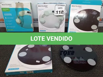 LOTE 118 - 04 BALANÇAS DIGITAIS MARCA MULTILASER. (NO ESTADO) ATENÇÃO! FAZER A VISITAÇÃO ANTES DE ARREMATAR, NÃO SABEMOS SE FUNCIONA. LEILÃO NÃO TEM GARANTIA E NEM DEVOLUÇÃO, SUJEITO A POSSÍVEIS AVARIAS VISÍVEIS/OCULTAS E/OU AUSÊNCIA DE COMPONENTES.