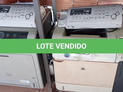 LOTE 315 - 03 APARELHOS DE FAX, 03 IMPRESSORAS MARCAS E MODELOS DIVERSOS SENDO UMA SAMSUNG COLORIDA MODELO CLP67ND E UMA MULTIFUNCIONAL OK E 01 MARCA HP. (NO ESTADO) ATENÇÃO! FAZER A VISITAÇÃO ANTES DE ARREMATAR, NÃO SABEMOS SE FUNCIONA. LEILÃO NÃO TEM GARANTIA E NEM DEVOLUÇÃO, SUJEITO A POSSÍVEIS AVARIAS VISÍVEIS/OCULTAS E/OU AUSÊNCIA DE COMPONENTES.