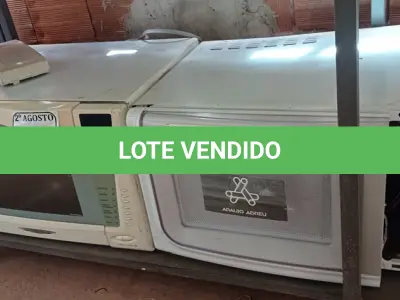 LOTE 308 - 04 MICRO-ONDAS DE MARCAS E MODELOS DIVERSOS PARA A RETIRADA DE PEÇAS. (NO ESTADO) ATENÇÃO! FAZER A VISITAÇÃO ANTES DE ARREMATAR, NÃO SABEMOS SE FUNCIONA. LEILÃO NÃO TEM GARANTIA E NEM DEVOLUÇÃO, SUJEITO A POSSÍVEIS AVARIAS VISÍVEIS/OCULTAS E/OU AUSÊNCIA DE COMPONENTES.