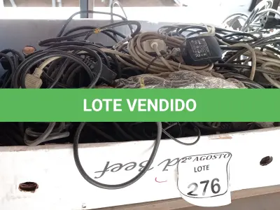 LOTE 276 - 01 LOTE COM VÁRIOS CABOS DE FORÇA PARA PC. (NO ESTADO) ATENÇÃO! FAZER A VISITAÇÃO ANTES DE ARREMATAR, NÃO SABEMOS SE FUNCIONA. LEILÃO NÃO TEM GARANTIA E NEM DEVOLUÇÃO, SUJEITO A POSSÍVEIS AVARIAS VISÍVEIS/OCULTAS E/OU AUSÊNCIA DE COMPONENTES.