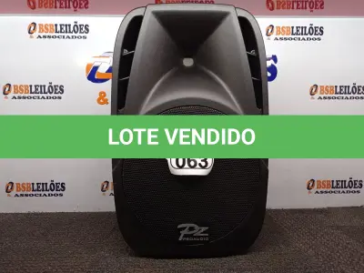 LOTE 063 - 01 CAIXA DE SOM PZ PRO PASSIVE MODELO PX-12. (NO ESTADO) ATENÇÃO! FAZER A VISITAÇÃO ANTES DE ARREMATAR, NÃO SABEMOS SE FUNCIONA. LEILÃO NÃO TEM GARANTIA E NEM DEVOLUÇÃO, SUJEITO A POSSÍVEIS AVARIAS VISÍVEIS/OCULTAS E/OU AUSÊNCIA DE COMPONENTES.