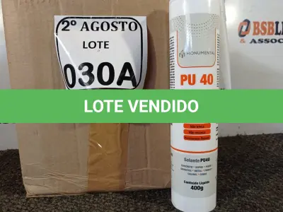 LOTE 030 - 01 CAIXA COM 12UNIDADES DE PU  NA COR BRANCA. (NO ESTADO) ATENÇÃO! FAZER A VISITAÇÃO ANTES DE ARREMATAR, NÃO SABEMOS SE FUNCIONA. LEILÃO NÃO TEM GARANTIA E NEM DEVOLUÇÃO, SUJEITO A POSSÍVEIS AVARIAS VISÍVEIS/OCULTAS E/OU AUSÊNCIA DE COMPONENTES.
