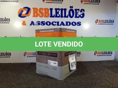 LOTE 070 - 01 LATA DE TINTA TEXTURATTO PREMIUM EFEITO RÚSTICO INTERIOR/EXTERIOR SUVINIL 25KG.. (NO ESTADO) ATENÇÃO! FAZER A VISITAÇÃO ANTES DE ARREMATAR, NÃO SABEMOS SE FUNCIONA. LEILÃO NÃO TEM GARANTIA E NEM DEVOLUÇÃO, SUJEITO A POSSÍVEIS AVARIAS VISÍVEIS/OCULTAS E/OU AUSÊNCIA DE COMPONENTES.