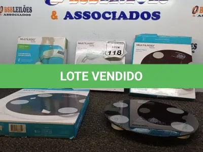 LOTE 118 - 04 BALANÇAS DIGITAIS MARCA MULTILASER. (NO ESTADO) ATENÇÃO! FAZER A VISITAÇÃO ANTES DE ARREMATAR, NÃO SABEMOS SE FUNCIONA. LEILÃO NÃO TEM GARANTIA E NEM DEVOLUÇÃO, SUJEITO A POSSÍVEIS AVARIAS VISÍVEIS/OCULTAS E/OU AUSÊNCIA DE COMPONENTES.