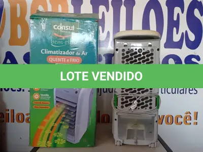 LOTE 047 - 01 CLIMATIZADOR DE AR MARCA CONSUL 110V. (NO ESTADO) ATENÇÃO! FAZER A VISITAÇÃO ANTES DE ARREMATAR, NÃO SABEMOS SE FUNCIONA. LEILÃO NÃO TEM GARANTIA E NEM DEVOLUÇÃO, SUJEITO A POSSÍVEIS AVARIAS VISÍVEIS/OCULTAS E/OU AUSÊNCIA DE COMPONENTES.