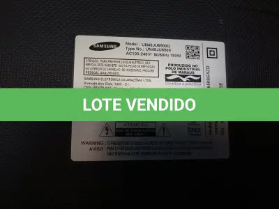 LOTE 062 - 01 TV SAMSUMG 48 POLEGADAS 220V. (NO ESTADO) ATENÇÃO! FAZER A VISITAÇÃO ANTES DE ARREMATAR, NÃO SABEMOS SE FUNCIONA. LEILÃO NÃO TEM GARANTIA E NEM DEVOLUÇÃO, SUJEITO A POSSÍVEIS AVARIAS VISÍVEIS/OCULTAS E/OU AUSÊNCIA DE COMPONENTES.