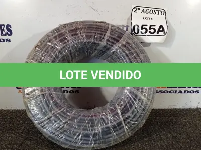LOTE 055 - 01 ROLO DE FIO FLEXÍVEL 1X10,00MM NA COR PRETA. (NO ESTADO) ATENÇÃO! FAZER A VISITAÇÃO ANTES DE ARREMATAR, NÃO SABEMOS SE FUNCIONA. LEILÃO NÃO TEM GARANTIA E NEM DEVOLUÇÃO, SUJEITO A POSSÍVEIS AVARIAS VISÍVEIS/OCULTAS E/OU AUSÊNCIA DE COMPONENTES.