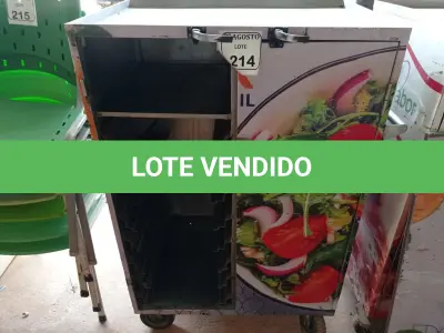 LOTE 214 - 01 CARRINHO PARA FRIOS EM INOX. (NO ESTADO) ATENÇÃO! FAZER A VISITAÇÃO ANTES DE ARREMATAR, NÃO SABEMOS SE FUNCIONA. LEILÃO NÃO TEM GARANTIA E NEM DEVOLUÇÃO, SUJEITO A POSSÍVEIS AVARIAS VISÍVEIS/OCULTAS E/OU AUSÊNCIA DE COMPONENTES.