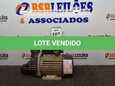 LOTE 101 - 01 BOMBA D’ÁGUA. (NO ESTADO) ATENÇÃO! FAZER A VISITAÇÃO ANTES DE ARREMATAR, NÃO SABEMOS SE FUNCIONA. LEILÃO NÃO TEM GARANTIA E NEM DEVOLUÇÃO, SUJEITO A POSSÍVEIS AVARIAS VISÍVEIS/OCULTAS E/OU AUSÊNCIA DE COMPONENTES.