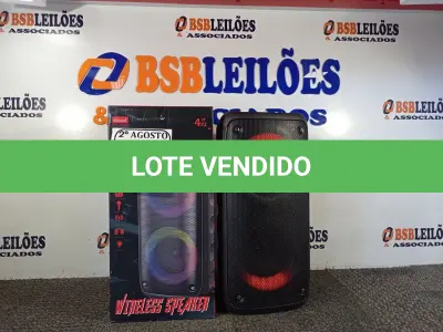 LOTE 220 - 01 CAIXA DE SOM BLUETOOTH 4X2”. (NO ESTADO) ATENÇÃO! FAZER A VISITAÇÃO ANTES DE ARREMATAR, NÃO SABEMOS SE FUNCIONA. LEILÃO NÃO TEM GARANTIA E NEM DEVOLUÇÃO, SUJEITO A POSSÍVEIS AVARIAS VISÍVEIS/OCULTAS E/OU AUSÊNCIA DE COMPONENTES.