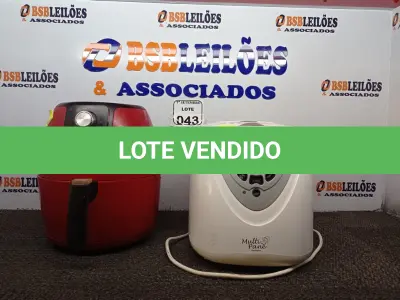 LOTE 043 - 01 AIR FRYER MARCA AGRATTO E MULTIPANE MARCA BRITÂNIA SENDO AS 220V. (NO ESTADO) ATENÇÃO! FAZER A VISITAÇÃO ANTES DE ARREMATAR, NÃO SABEMOS SE FUNCIONA. LEILÃO NÃO TEM GARANTIA E NEM DEVOLUÇÃO, SUJEITO A POSSÍVEIS AVARIAS VISÍVEIS/OCULTAS E/OU AUSÊNCIA DE COMPONENTES.