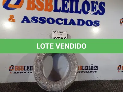 LOTE 075 - 01 ROLO DE FIO FLEXÍVEL 1X4,00MM NA COR CINZA. (NO ESTADO) ATENÇÃO! FAZER A VISITAÇÃO ANTES DE ARREMATAR, NÃO SABEMOS SE FUNCIONA. LEILÃO NÃO TEM GARANTIA E NEM DEVOLUÇÃO, SUJEITO A POSSÍVEIS AVARIAS VISÍVEIS/OCULTAS E/OU AUSÊNCIA DE COMPONENTES.