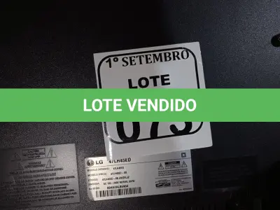 LOTE 073 - 01 TV MARCA LG MODELO 47LH45ED 47 POLEGADAS. (NO ESTADO) ATENÇÃO! FAZER A VISITAÇÃO ANTES DE ARREMATAR, NÃO SABEMOS SE FUNCIONA. LEILÃO NÃO TEM GARANTIA E NEM DEVOLUÇÃO, SUJEITO A POSSÍVEIS AVARIAS VISÍVEIS/OCULTAS E/OU AUSÊNCIA DE COMPONENTES.