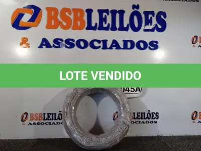 LOTE 045 - 01 ROLO DE FIO FLEXÍVEL 1X4,00MM NA COR CINZA. (NO ESTADO) ATENÇÃO! FAZER A VISITAÇÃO ANTES DE ARREMATAR, NÃO SABEMOS SE FUNCIONA. LEILÃO NÃO TEM GARANTIA E NEM DEVOLUÇÃO, SUJEITO A POSSÍVEIS AVARIAS VISÍVEIS/OCULTAS E/OU AUSÊNCIA DE COMPONENTES.