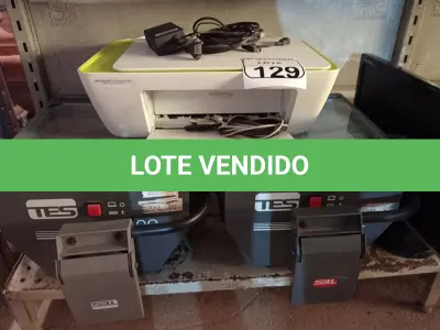 LOTE 129 - 01 IMPRESSORA HP DESCKJET 2136 COM FONTE, 01 MONITOR LG 19”, 02 RETROPROJETORES MARCA TES. (NO ESTADO) ATENÇÃO! FAZER A VISITAÇÃO ANTES DE ARREMATAR, NÃO SABEMOS SE FUNCIONA. LEILÃO NÃO TEM GARANTIA E NEM DEVOLUÇÃO, SUJEITO A POSSÍVEIS AVARIAS VISÍVEIS/OCULTAS E/OU AUSÊNCIA DE COMPONENTES.
