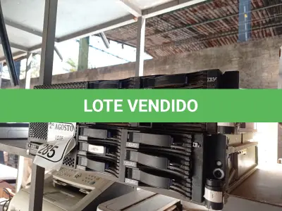 LOTE 285 - 02 SERVIDORES MARCA IDM MODELO X3650. (NO ESTADO) ATENÇÃO! FAZER A VISITAÇÃO ANTES DE ARREMATAR, NÃO SABEMOS SE FUNCIONA. LEILÃO NÃO TEM GARANTIA E NEM DEVOLUÇÃO, SUJEITO A POSSÍVEIS AVARIAS VISÍVEIS/OCULTAS E/OU AUSÊNCIA DE COMPONENTES.
