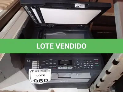 LOTE 060 - 01 IMPRESSORA MULTIFUNCIONAL MARCA BROTHER MODELO MFC-7460DN. (NO ESTADO) ATENÇÃO! FAZER A VISITAÇÃO ANTES DE ARREMATAR, NÃO SABEMOS SE FUNCIONA. LEILÃO NÃO TEM GARANTIA E NEM DEVOLUÇÃO, SUJEITO A POSSÍVEIS AVARIAS VISÍVEIS/OCULTAS E/OU AUSÊNCIA DE COMPONENTES.