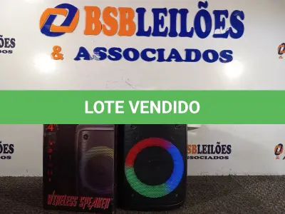 LOTE 250 - 01 CAIXA DE SOM BLUETOOTH 4”. (NO ESTADO) ATENÇÃO! FAZER A VISITAÇÃO ANTES DE ARREMATAR, NÃO SABEMOS SE FUNCIONA. LEILÃO NÃO TEM GARANTIA E NEM DEVOLUÇÃO, SUJEITO A POSSÍVEIS AVARIAS VISÍVEIS/OCULTAS E/OU AUSÊNCIA DE COMPONENTES.