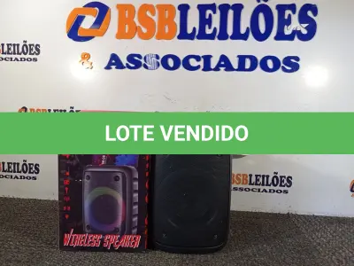 LOTE 020 -  01 CAIXA DE SOM BLUETOOTH 4”. (NO ESTADO) ATENÇÃO! FAZER A VISITAÇÃO ANTES DE ARREMATAR, NÃO SABEMOS SE FUNCIONA. LEILÃO NÃO TEM GARANTIA E NEM DEVOLUÇÃO, SUJEITO A POSSÍVEIS AVARIAS VISÍVEIS/OCULTAS E/OU AUSÊNCIA DE COMPONENTES.