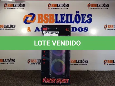 LOTE 220 - 01 CAIXA DE SOM BLUETOOTH 4X2”. (NO ESTADO) ATENÇÃO! FAZER A VISITAÇÃO ANTES DE ARREMATAR, NÃO SABEMOS SE FUNCIONA. LEILÃO NÃO TEM GARANTIA E NEM DEVOLUÇÃO, SUJEITO A POSSÍVEIS AVARIAS VISÍVEIS/OCULTAS E/OU AUSÊNCIA DE COMPONENTES.