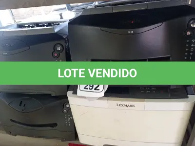 LOTE 292 - 04 IMPRESSORAS LEXMAX. (NO ESTADO) ATENÇÃO! FAZER A VISITAÇÃO ANTES DE ARREMATAR, NÃO SABEMOS SE FUNCIONA. LEILÃO NÃO TEM GARANTIA E NEM DEVOLUÇÃO, SUJEITO A POSSÍVEIS AVARIAS VISÍVEIS/OCULTAS E/OU AUSÊNCIA DE COMPONENTES.