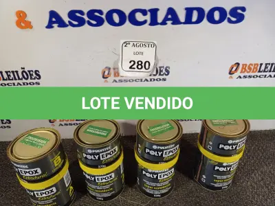 LOTE 280 - 04 ADESIVOS POLYEPOX 630G CADA. (NO ESTADO) ATENÇÃO! FAZER A VISITAÇÃO ANTES DE ARREMATAR, NÃO SABEMOS SE FUNCIONA. LEILÃO NÃO TEM GARANTIA E NEM DEVOLUÇÃO, SUJEITO A POSSÍVEIS AVARIAS VISÍVEIS/OCULTAS E/OU AUSÊNCIA DE COMPONENTES.