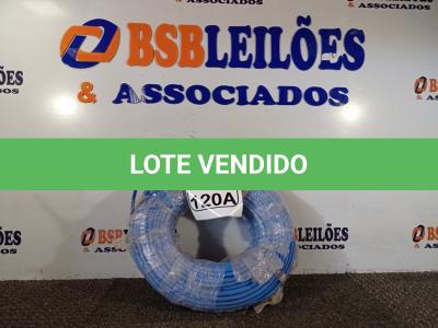 LOTE 120 - 01 ROLO DE FIO FLEXÍVEL 1X10,00MM NA COR AZUL. (NO ESTADO) ATENÇÃO! FAZER A VISITAÇÃO ANTES DE ARREMATAR, NÃO SABEMOS SE FUNCIONA. LEILÃO NÃO TEM GARANTIA E NEM DEVOLUÇÃO, SUJEITO A POSSÍVEIS AVARIAS VISÍVEIS/OCULTAS E/OU AUSÊNCIA DE COMPONENTES.