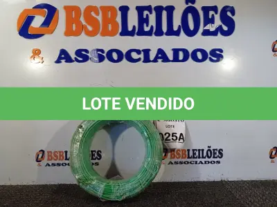 LOTE 025 - 01 ROLO DE FIO FLEXÍVEL 1X4,00MM NA COR VERDE. (NO ESTADO) ATENÇÃO! FAZER A VISITAÇÃO ANTES DE ARREMATAR, NÃO SABEMOS SE FUNCIONA. LEILÃO NÃO TEM GARANTIA E NEM DEVOLUÇÃO, SUJEITO A POSSÍVEIS AVARIAS VISÍVEIS/OCULTAS E/OU AUSÊNCIA DE COMPONENTES.