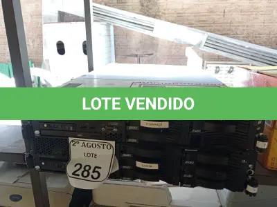 LOTE 285 - 02 SERVIDORES MARCA IDM MODELO X3650. (NO ESTADO) ATENÇÃO! FAZER A VISITAÇÃO ANTES DE ARREMATAR, NÃO SABEMOS SE FUNCIONA. LEILÃO NÃO TEM GARANTIA E NEM DEVOLUÇÃO, SUJEITO A POSSÍVEIS AVARIAS VISÍVEIS/OCULTAS E/OU AUSÊNCIA DE COMPONENTES.