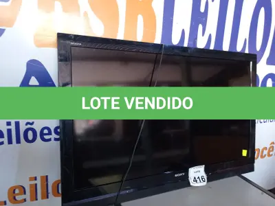 LOTE 416 - 01 TV MARCA SONY “46” POLEGADAS. (NO ESTADO) ATENÇÃO! FAZER A VISITAÇÃO ANTES DE ARREMATAR, NÃO SABEMOS SE FUNCIONA. LEILÃO NÃO TEM GARANTIA E NEM DEVOLUÇÃO, SUJEITO A POSSÍVEIS AVARIAS VISÍVEIS/OCULTAS E/OU AUSÊNCIA DE COMPONENTES.