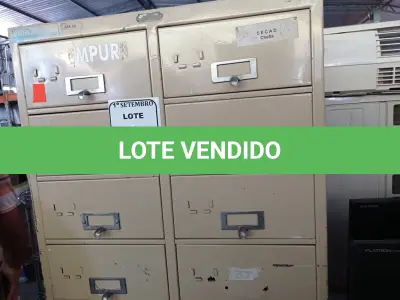 LOTE 233 - 01 FICHÁRIO COM 20 GAVETAS EM AÇO. (NO ESTADO) ATENÇÃO! FAZER A VISITAÇÃO ANTES DE ARREMATAR, NÃO SABEMOS SE FUNCIONA. LEILÃO NÃO TEM GARANTIA E NEM DEVOLUÇÃO, SUJEITO A POSSÍVEIS AVARIAS VISÍVEIS/OCULTAS E/OU AUSÊNCIA DE COMPONENTES.