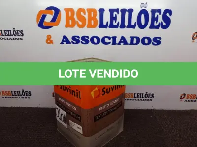 LOTE 010 - 01 LATA DE TINTA TEXTURATTO PREMIUM EFEITO RÚSTICO INTERIOR/EXTERIOR SUVINIL 25KG. (NO ESTADO) ATENÇÃO! FAZER A VISITAÇÃO ANTES DE ARREMATAR, NÃO SABEMOS SE FUNCIONA. LEILÃO NÃO TEM GARANTIA E NEM DEVOLUÇÃO, SUJEITO A POSSÍVEIS AVARIAS VISÍVEIS/OCULTAS E/OU AUSÊNCIA DE COMPONENTES.