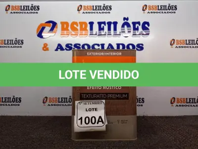 LOTE 100 - 01 LATA DE TINTA TEXTURATTO PREMIUM EFEITO RÚSTICO INTERIOR/EXTERIOR SUVINIL 25KG. (NO ESTADO) ATENÇÃO! FAZER A VISITAÇÃO ANTES DE ARREMATAR, NÃO SABEMOS SE FUNCIONA. LEILÃO NÃO TEM GARANTIA E NEM DEVOLUÇÃO, SUJEITO A POSSÍVEIS AVARIAS VISÍVEIS/OCULTAS E/OU AUSÊNCIA DE COMPONENTES.