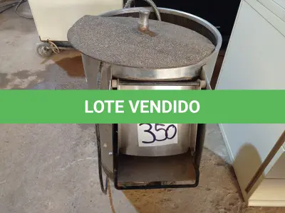 LOTE 350 - 01 DESCASCADOR DE BATATINHA EM INOX. (NO ESTADO) ATENÇÃO! FAZER A VISITAÇÃO ANTES DE ARREMATAR, NÃO SABEMOS SE FUNCIONA. LEILÃO NÃO TEM GARANTIA E NEM DEVOLUÇÃO, SUJEITO A POSSÍVEIS AVARIAS VISÍVEIS/OCULTAS E/OU AUSÊNCIA DE COMPONENTES.